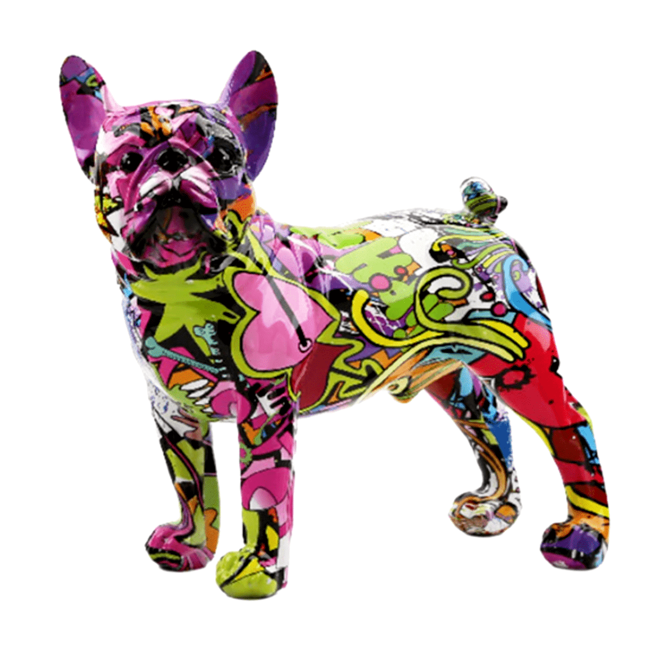 Deko Hund Bulldog Bunt - Bohemian Rebel - Trends und Kunst.