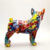 Deko Hund Bulldog Graffiti Bunt Skulptur 10
