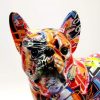 Deko Hund Bulldog Bunt Skulptur 7