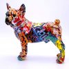 Deko Graffiti Hund Bulldog Bunt Skulptur 8