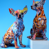 Deko Hund Chihuahua Bunt Skulptur Zwei Hunde dekoriert 10