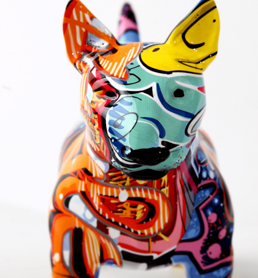 Buchstützen Set Hundeskulptur Terrier Hundebüste Skulptur