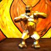 Deko Skulptur Gorilla Gold Stehend in der Deko