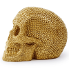 Deko-Skulptur Totenkopf Gold Hauptansicht 1