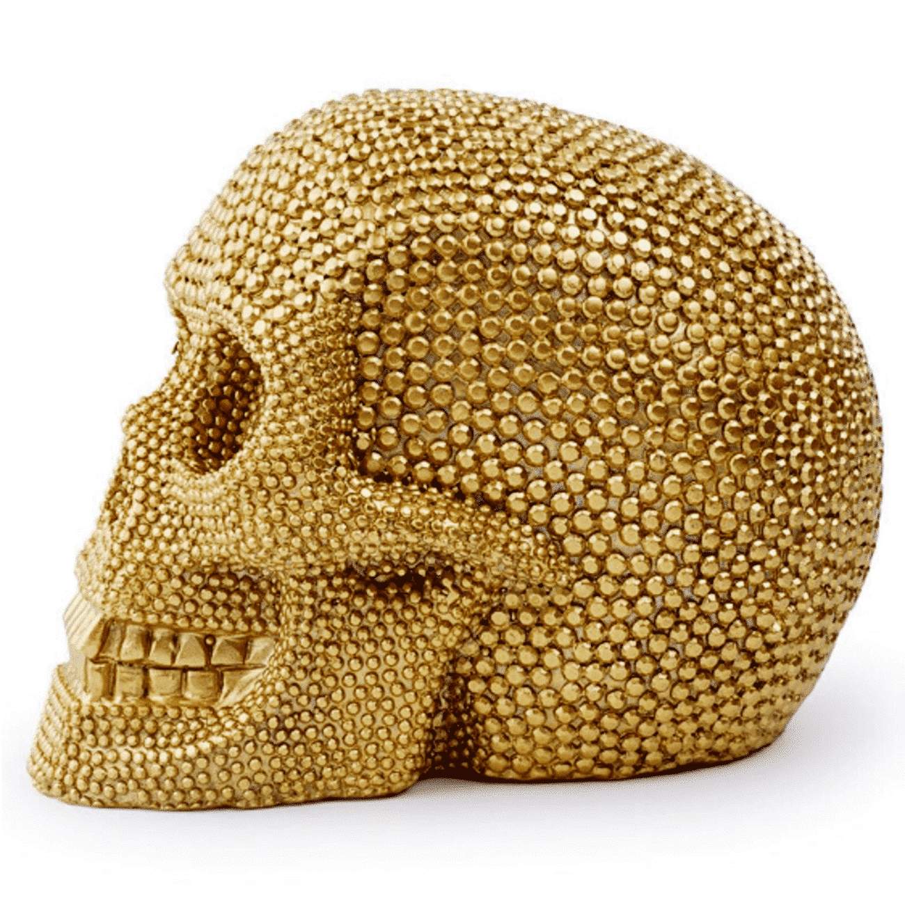 Deko Skulptur Totenkopf Gold - Bohemian Rebel - Für Dich.