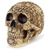 Deko Skulptur Totenkopf Grau-Beige Hauptansicht 1