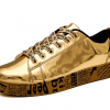 Schuhe Sneaker Gold Schrift Seitlich 2