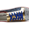 Schuhe Sneaker mit blauen Glitzer Frontansicht 3