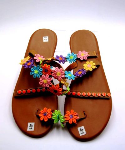 Schuhe Zehen Sandalen Boho Blumen 1