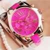 Uhr Damen Rosegold Pink am Arm 6