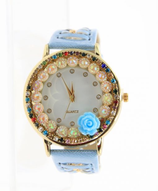 Uhr Damen hellblau Strass Haupt 1