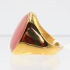 Ring goldfarben aus Edelstahl rose Stein Seitenansicht 3