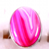 Ring silberfarben pink Stein 2