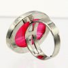 Ring in silberfarben mit pink Stein Rückansicht 3