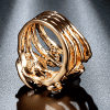 Ring in goldfarben mit bunten Glassteinen Rückansicht 8