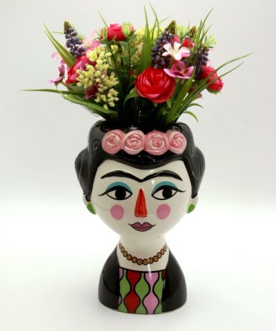 Vase Blumentopf Marisol mit Blumen von vorne