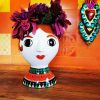 Vase Blumentopf Senora bunt.