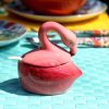 Geschirr Käseschale Tropical Flamingo in der Deko