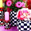 Geschirr-Deko-Blumenvase Favorite groß und klein dekoriert