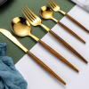 Geschirr Besteck Set braun gold 6