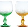 Geschirr Glas Swirl Ginglas Pastell 04 - 4-er Set