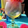 Geschirr Glas Swirl Ginglas Pastell 12 gelb