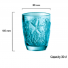 Geschirr Glas Wasserglas Maritim blau 16 mit Größenangaben