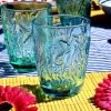 Geschirr Glas Wasserglas Maritim blau 5 - Seepferdchen
