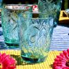 Geschirr Glas Wasserglas Maritim blau 6 - in der Deko gezeigt