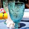 Geschirr Glas Weinglas Maritim blau 1 mit Seestern Motiv auf Tisch