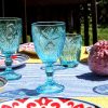Geschirr Glas Weinglas Maritim blau 7 verschiedene Gläser dekoriert