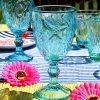 Geschirr Glas Weinglas Maritim blau 9 Hellblau mit Seestern