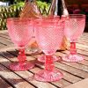 Geschirr Glas Weinglas Vintage Rose 3 im 4-er Set
