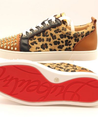 Schuhe Sneaker Leo Nieten - rote Sohle